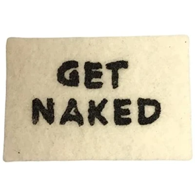 Image of Melody Jane Dolls House Get Naked Bath Mat White Miniature Rugs Bathroom Accessory 1:12
