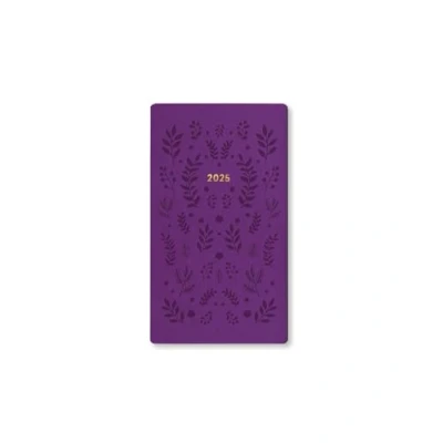 Image of Letts of London Woodland Medium Pocket week to view 2025 diary purple
