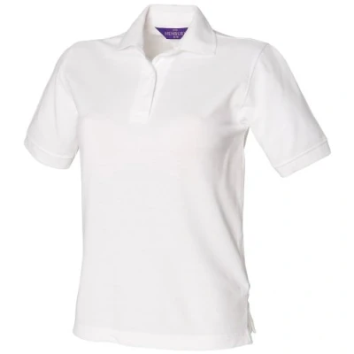 Image of Henbury Womens/Ladies 65/35 Polo Shirt (M) (White)