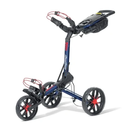 Image of Bag Boy BAGBOY SLIM FOLD Golf Trolley Navy and red