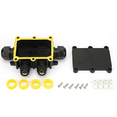 Image of Cable Junction Box, Waterproof Electrical Box Two Way/Three Way/Four Way for Outdoor Equipment Street Lamp Underwater Fountain(Four Way)