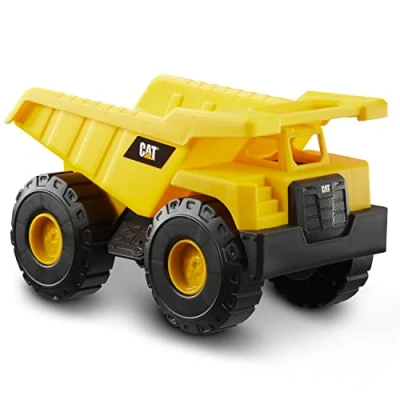 Image of Gazillion 82031 CAT 38cm Articulated Plastic Tipper Truck CATERPILLAR Construction Vehicle, Yellow