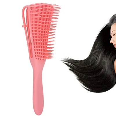 Image of Detangling Brush for Hair Detangler, Plastic Octopus Comb Detangler Kinky Wavy, Curly, Wet/Dry/Long Thick Curly (Rosado)