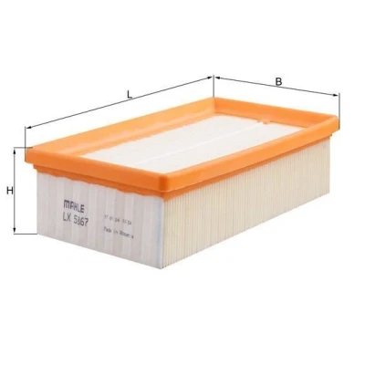 Image of 165466859R Air filter MAHLE ORIGINAL LX 5867