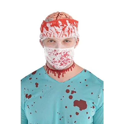 Image of amscan 847363 55 Halloween Bloody Surgeon Mask Fancy Dress Accessory