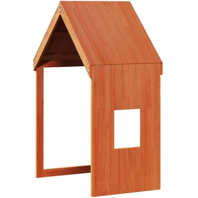Image of vidaXL Kids&#039; Bed Roof Wax Brown 60x99x139.5 cm Solid Wood Pine
