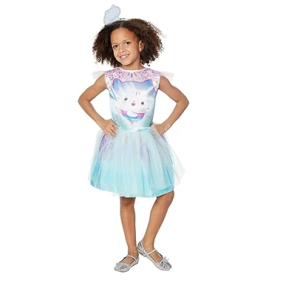 Image of Rubie&#039;s 1000834XXS000 Cakey Cat Tutu Dress Gabby Dollhouse Kids Fancy, Girls, Cartoons, Multicoloured, 3 5 Years