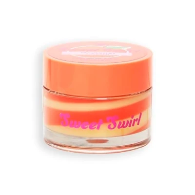 Image of I Heart Revolution Sweet Swirl Lip Balm, Deeply Hydrated Lips Overnight With Scent, Vegan &amp; Cruelty Free, Peach Melba