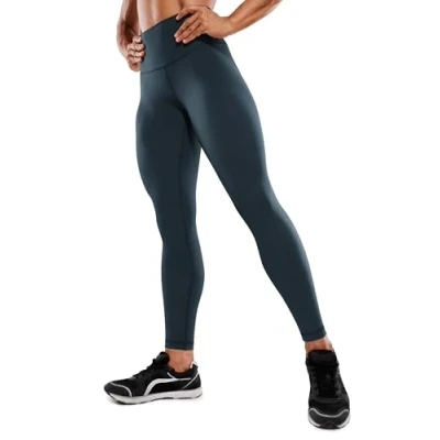 Image of CRZ Yoga Women&#039;s 28&#039;&#039; Hugged Feeling High Waist Leggings Squat Proof Workout Pants Gym Activewear True Navy 8