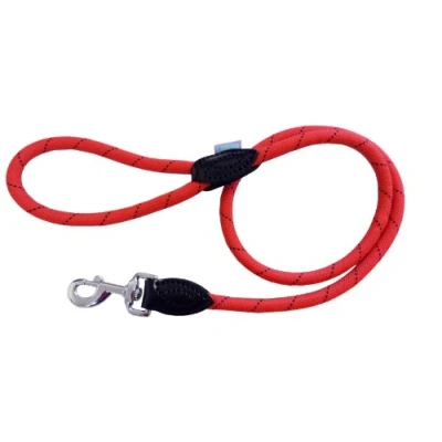 Image of Dog and Co Rope Trigger Lead, 120 x 1.2 cm/ 48 inch 1/2 inch, Red/ Black