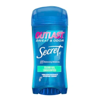 Image of Secret Outlast Unscented Women&#039;s Clear Gel Antiperspirant &amp; Deodorant 2.6 Oz