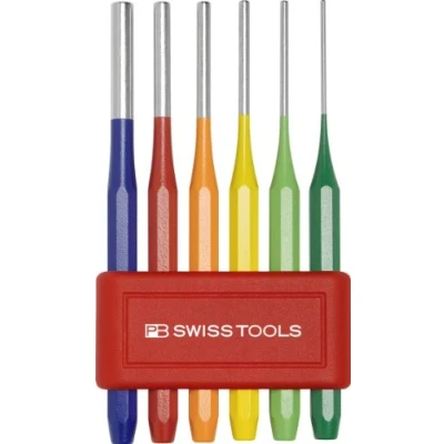 Image of Pb Swiss Tools 755Bl Rb Parallel Pin Punch Rainbow Set