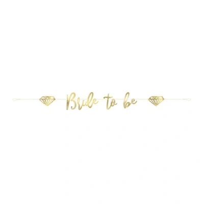 Image of Stunning Gold Bride to Be Banner (182cm) Perfect for Bridal Showers &amp; Bachelorette Parties 1 Pc