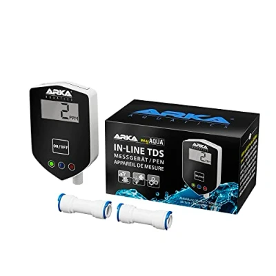 Image of Arka myAqua Inline TDS Meter Ideal for Permanently Measuring the Value in Any Osmosis Water, Suitable Drinking Water &amp; Aquariums
