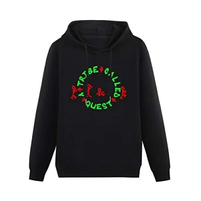 Image of Mgdk A Tribe Called Quest Logo Hoodies Long Sleeve Pullover Loose Hoody Sweatershirt L Black