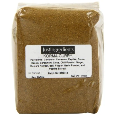 Image of JustIngredients Essentials Korma Curry Powder, 250 g Pack of 2