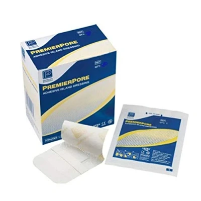 Image of Premierpore Adhesive Island Dressing, 10cm x 10cm, Pack of 100