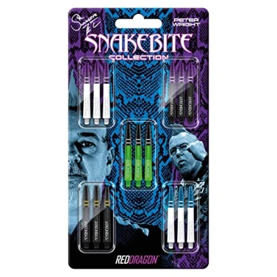 Image of RED DRAGON Peter Wright Snakebite Nitro Ionic Dart Shaft Collection 5 Sets Per Pack (15 shafts in Total)