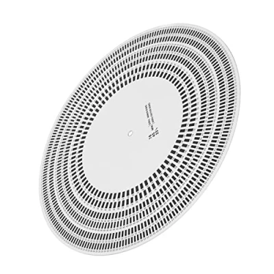 Image of AUHX Turntable Strobe Mat, ABS Speed Detection Disc for Vinyl Record Player Calibration, 33/45/78 RPM, 50/60Hz, Black and White