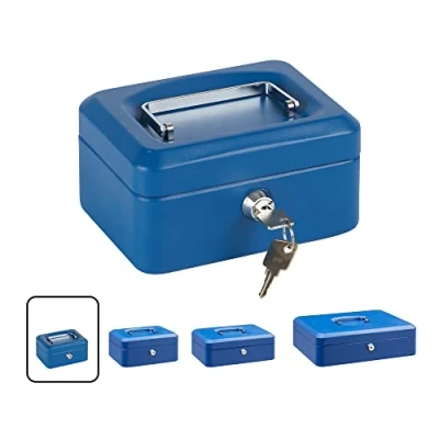 Image of Arregui Elegant Box with Tray (Steel), Blue, C9215