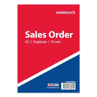 Image of Ocean Pads Sales Order Book Duplicate A5 50 Sets Carbonless (69745)
