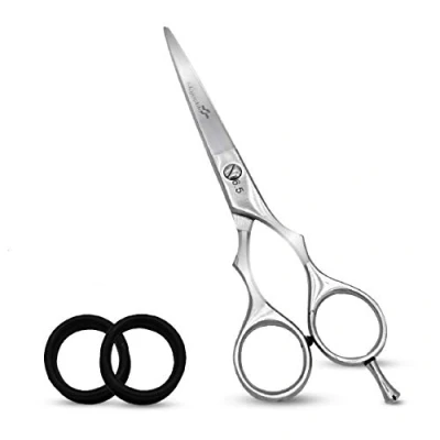 Image of Professional Hair Cutting 6.5&quot; Barber Scissors Stainless Steel with Finger Rest Lightweight Razor Edge Salon Standard Haircut Shears Choice of Hairdressers by Majestik+