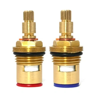 Image of Tap Cartridge Compatible with Ultra Hudson Reed SPR02 20 Spline BSP 1/2&quot; Pair of Valves Fits Basin Models Topaz Clio Tec Jade Kristal Kubix Helix (Basin taps only))