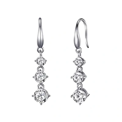 Image of Philip Jones Graduated Drop Earrings Created with Zircondia® Crystals