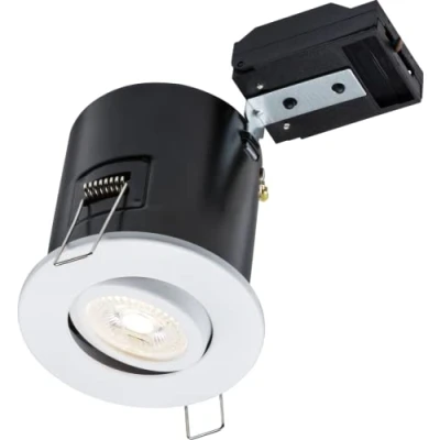 Image of KnightsBridge 230V IP20 Tilt GU10 Fire Rated Downlight White