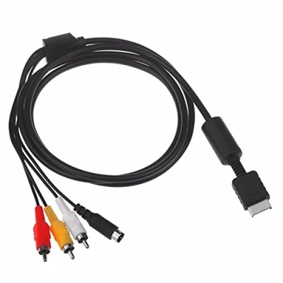 Image of CHILDMORY 6ft 1.8m 3RCA Audio Video S AV Cable for PS3 PS2