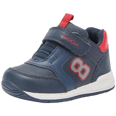 Image of Geox Baby B Rishon Boy A Sneaker, Navy Red C, 3 UK Child