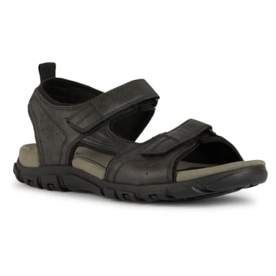 Image of Geox Men&#039;s Uomo Strada B Sandal Sports, Black, 8 UK