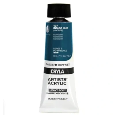 Image of Daler Rowney Cryla Acrylic 75 ml Indigo Hue, Professional Artists
