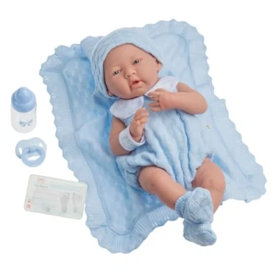 Image of JC Toys La Newborn Baby Doll, Blue (18054)