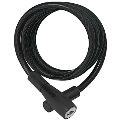 Image of ABUS spiral cable lock 3506K 6 mm thick, flexible bicycle security level 1 180 cm black