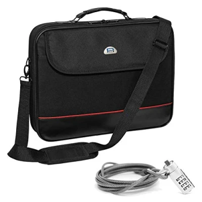 Image of PEDEA laptop bag &quot;Trendline&quot; for notebooks with screens up to 18.4 inches (46.7 cm); shoulder strap incl. notebook lock, black