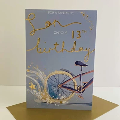 Image of ICG Fantastic Son On Your 13th Birthday Card Age 13 Bike