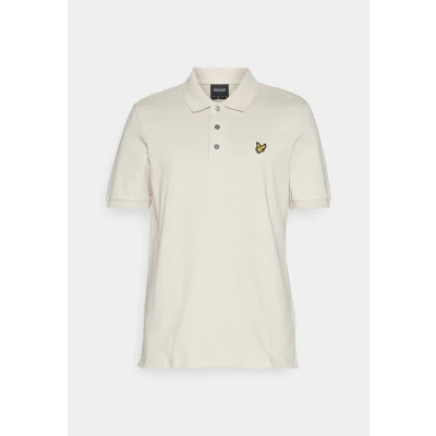 Image of Lyle &amp; Scott Mens Slub Polo Shirt in Beige Size X Large