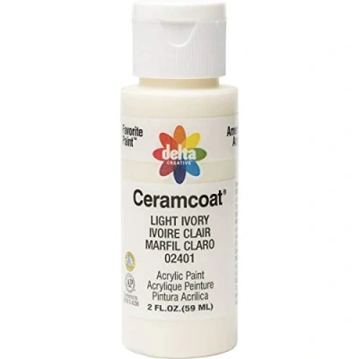 Image of Plaid Delta Ceramcoat Acrylic Paint 2oz Light Ivory Opaque