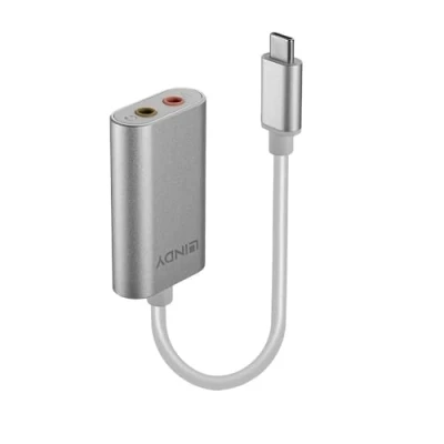 Image of LINDY USB Type C Audio Adapter Silver, 42711