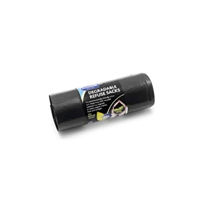 Image of Addis 504870 90L Plastic Refuse Sacks Black, 20 Each, Single roll