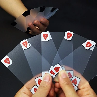 Image of SHIKANG Transparent Plastic Waterproof Poker Novelty Playing Cards