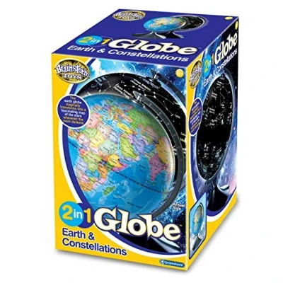 Image of Brainstorm Toys E2001 Light Up 2 in 1 Globe Earth &amp; Constellations, Multicolor