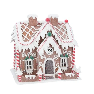 Image of Gisela Graham Gingerbread House Ornament with LED Lights