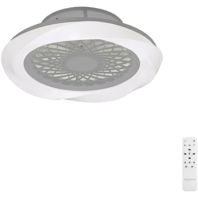 Image of Boreal LED Dimmable Ceiling Light &amp; 35W DC Reversible Fan, Silver, Remote Control
