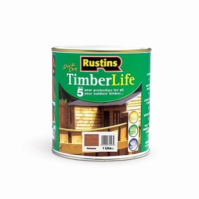 Image of Rustins TLMA1000 1L Timberlife Mahogany, Brown