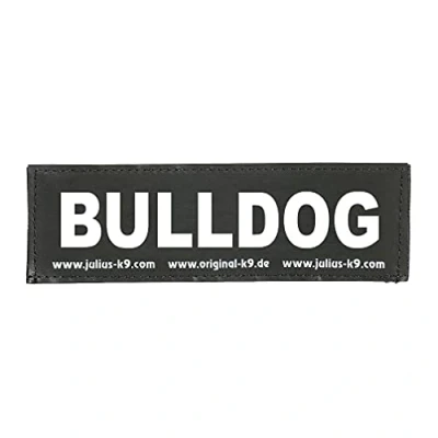 Image of Interchangeable Patches, 1 pair, BULLDOG, Size: Large, Black