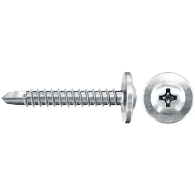 Image of fischer Profile Connector Screw 4.2 x 13 with Drill Tip, Half Round Head, Full Thread and Phillips PH, Blue Galvanised for Connecting Metal Profiles in Drywall, Pack of 1000