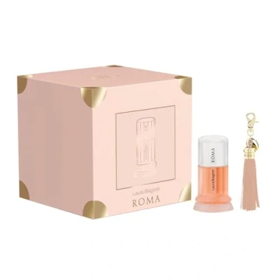 Image of Laura Biagiotti Roma Gift Set, 2 pc EDT Spray Bag Charm Perfume for Women Fruity Floral Fragrance Long Lasting With Bergamot and Vanilla