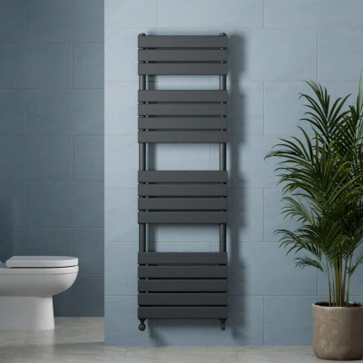 Image of DuraTherm Flat Panel Heated Towel Radiator Anthracite 1600 x 500mm
